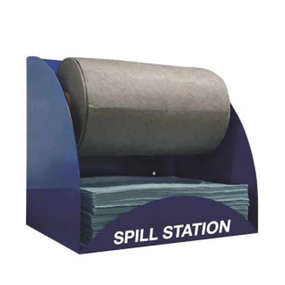 Wall mounted absorbent dispensing stations