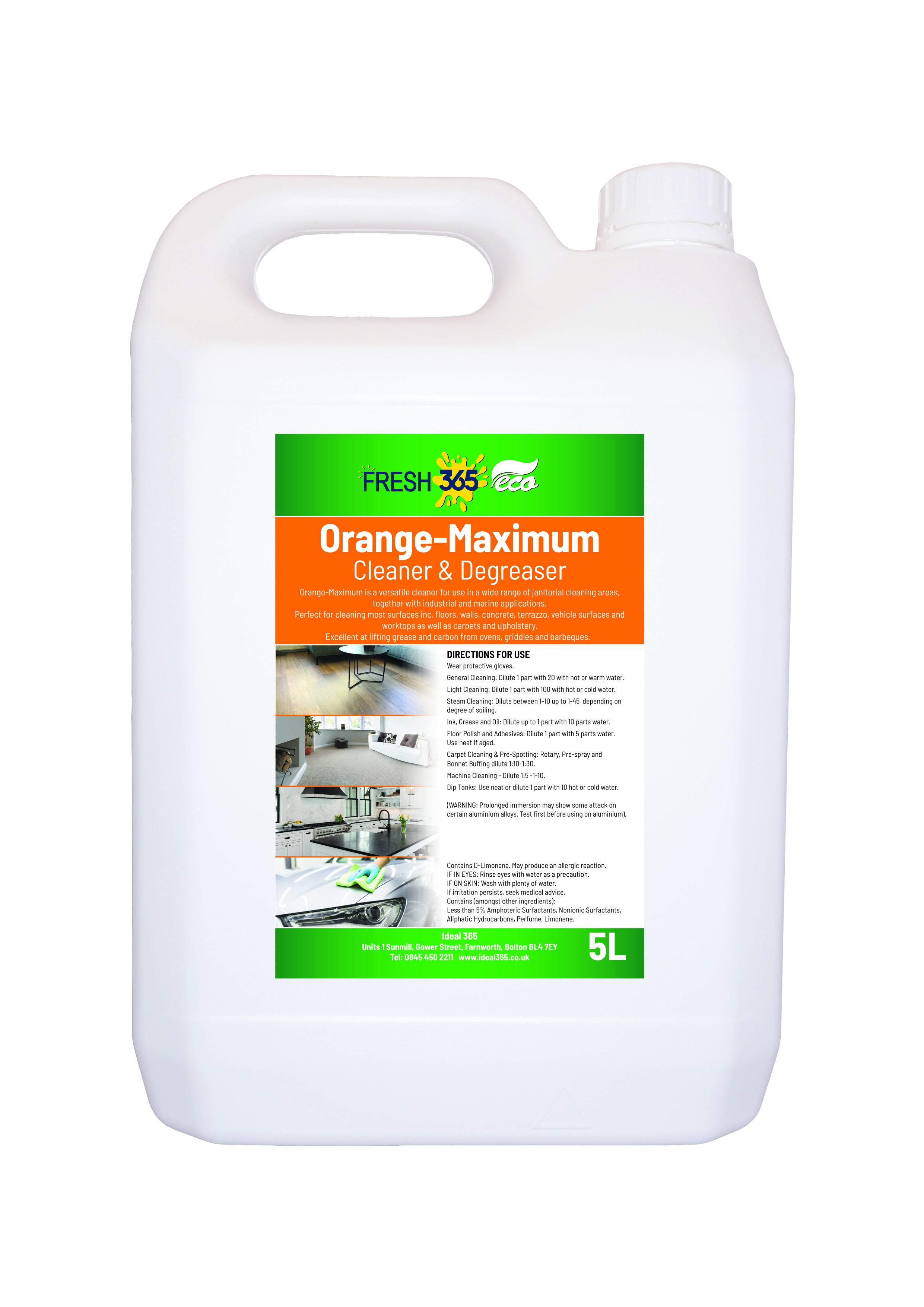 Fresh 365 orange maximum  5 litre