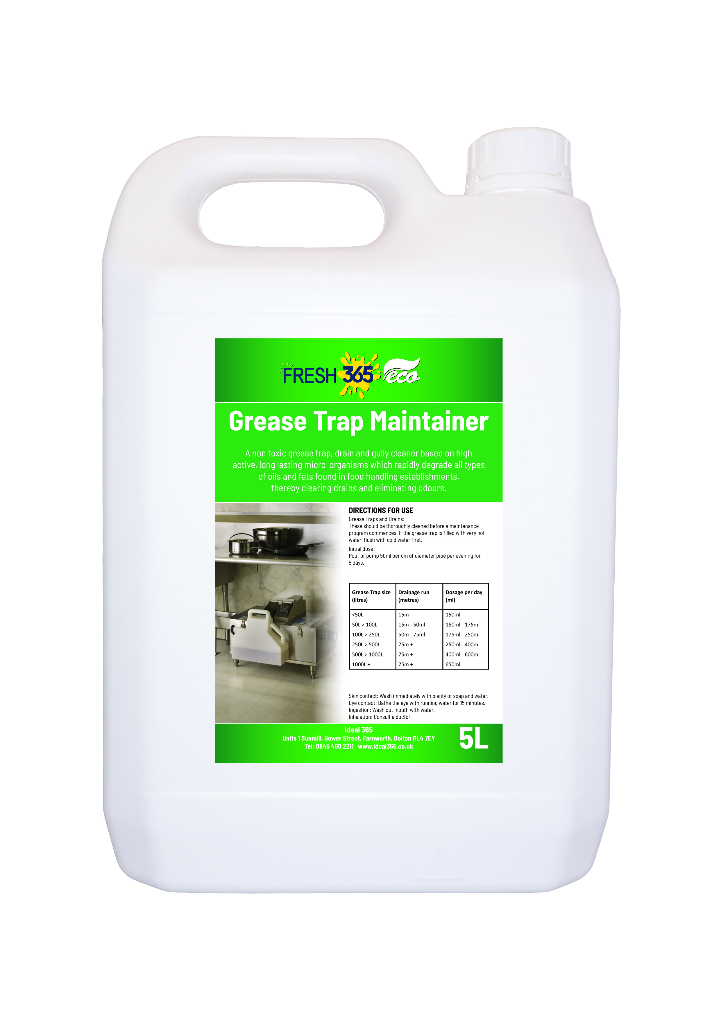 Fresh 365 grease trap maintainer 5 litre