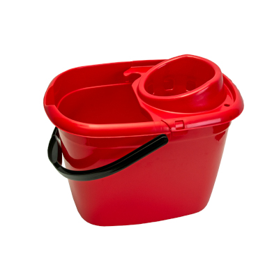 Bucket great british & wringer 14 litres - red