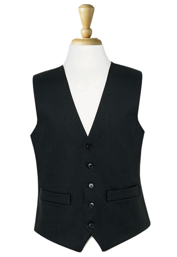 Black herringbone waistcoat black h/b 52r