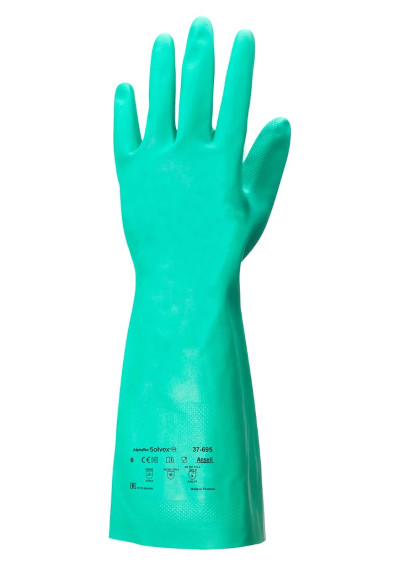 Solvex green nitrile gloves