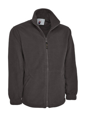 Uc604 - charcoal - s -300gsm classic full zip micro fleece jacket