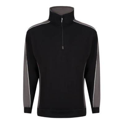 Avocet 1/4 zip sweatshirt - black/graphite - 5xl