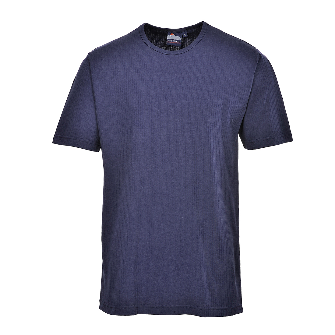 Portwest b120 thermal t-shirt short sleeve - navy - large