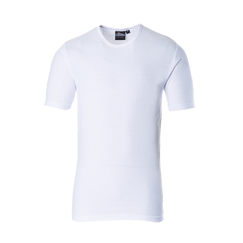 Portwest b120 thermal t-shirt short sleeve - white - large