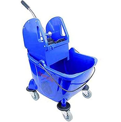 Blue kentucky mop bucket system
