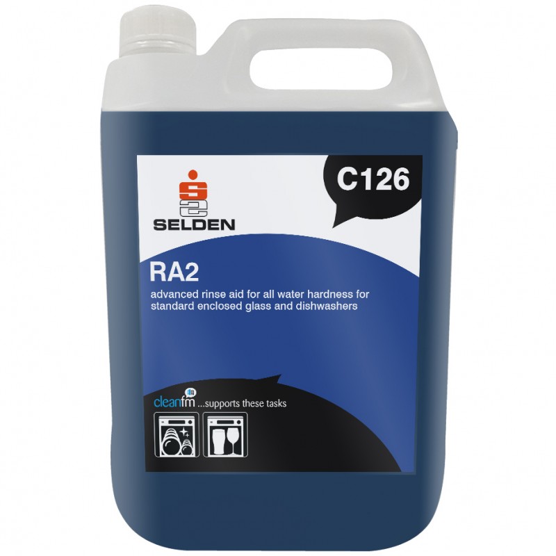 C126 ra2 hard water advanced dishwasher rinse aid 5 litres