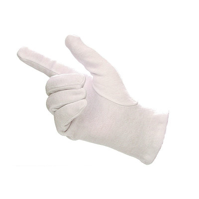 Bleached cotton gloves