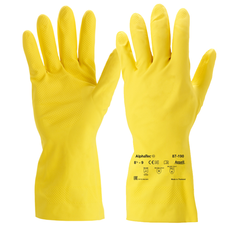 Ansell econohands plus 87-190 ultra-thin latex gauntlet
