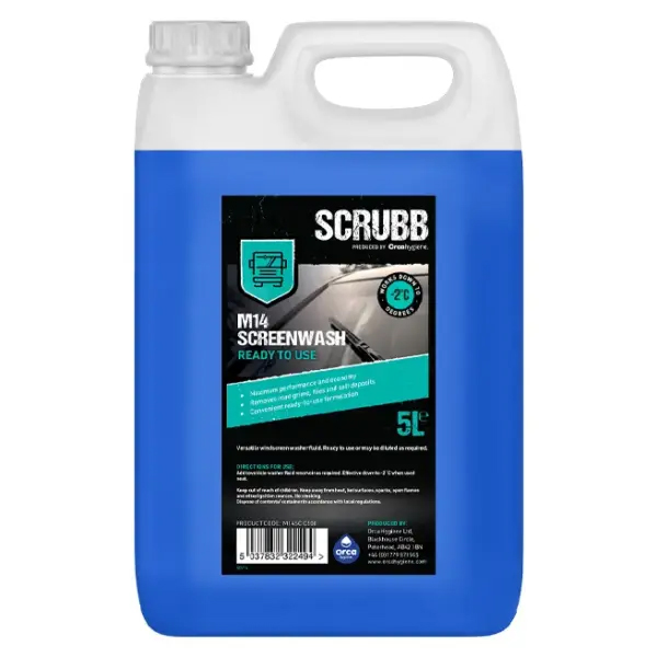 Scrubb m14 professional screenwash ready to use 5 litres