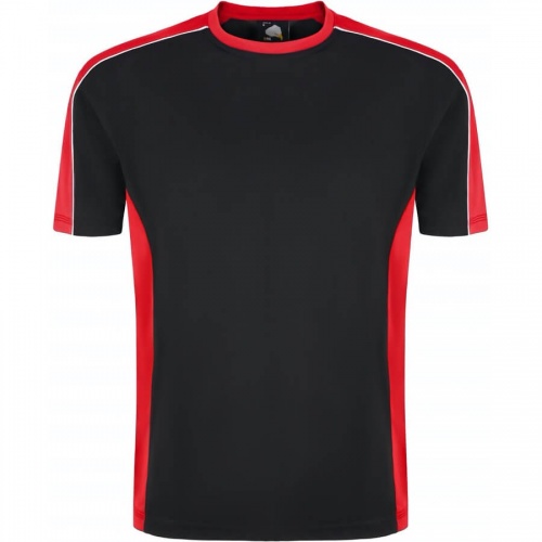 Avocet wicking t-shirt - 4xl - black / red