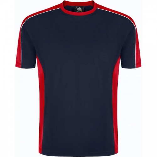 Avocet wicking t-shirt - s - navy / red