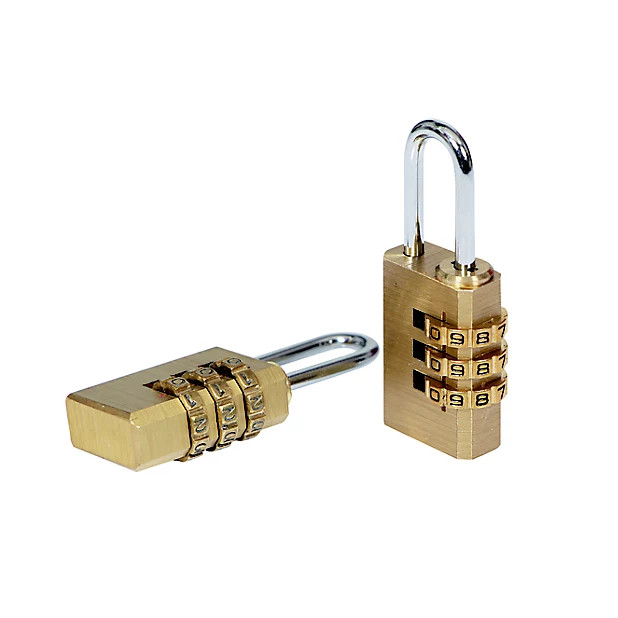 Brass combination padlock 28.5mm