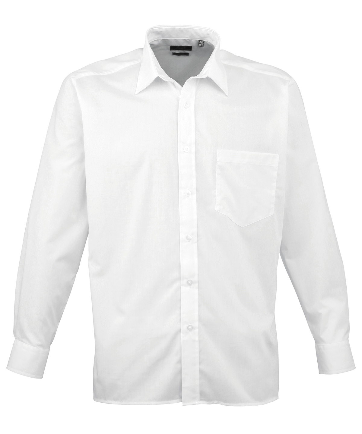 Ideal 365 | Pr200 long sleeve poplin shirt - white - 15.5