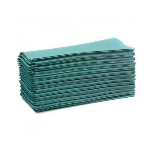 1 ply green c-fold hand towel - 2520 towels
