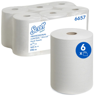Scott 6657 slimroll hand towels (165m x 300mm)