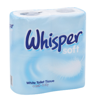 2ply whisper soft luxury toilet roll  