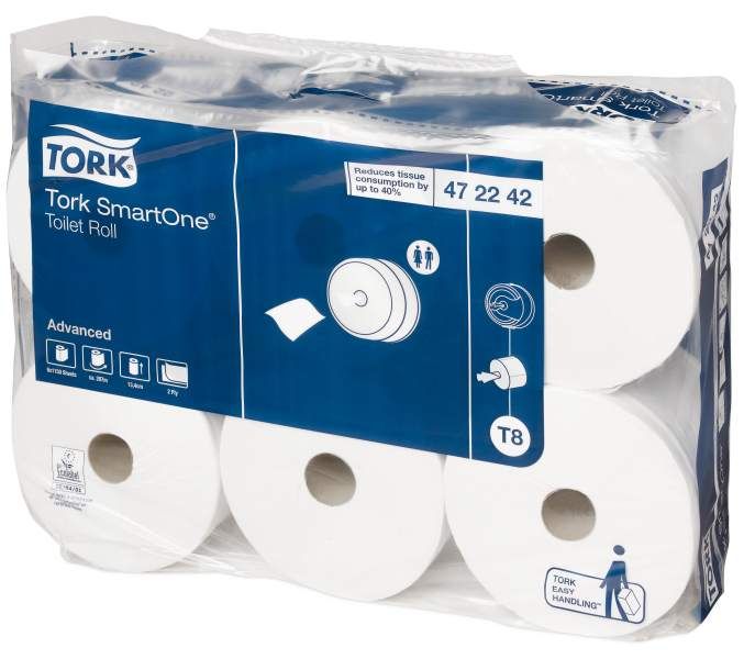 Tork smart one toilet rolls - 6 rolls per case