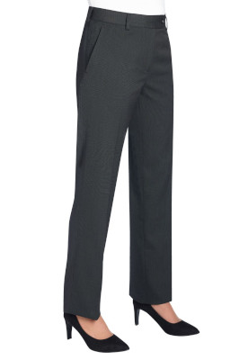 Bianca tailored fit trouser - charcoal p/dot - 28l