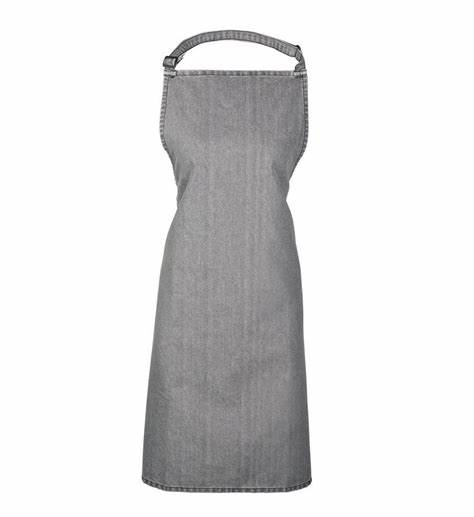 Pr150 'colours' bib apron grey demin