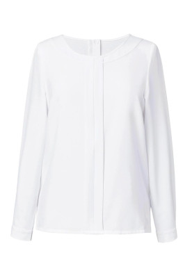 Riola l/s crepe blouse white 14r