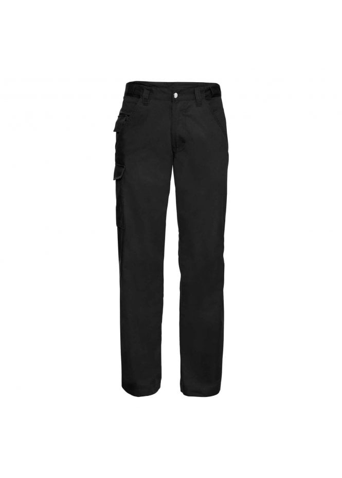 Polycotton twill trousers black 34r