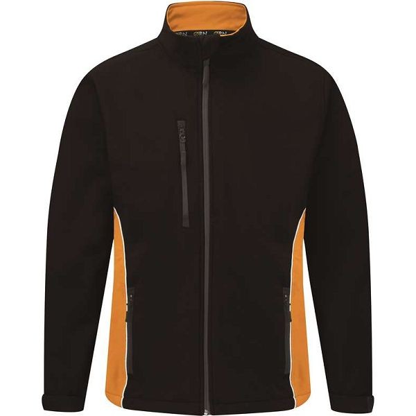 Silverswift softshell jacket - large - black / orange