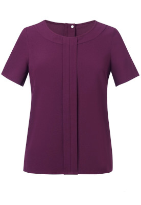 Verona s/s crepe blouse burgundy 08r